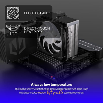 ENDORFY Fera 5 ARGB, CPU Cooler with Fan 120 mm, Fluctus 120 mm ARGB PWM Fan, Includes Thermal Paste, AM4 Cooler, AM5 CPU Cooler, AM4, LGA1700, LGA1200, EY3A007