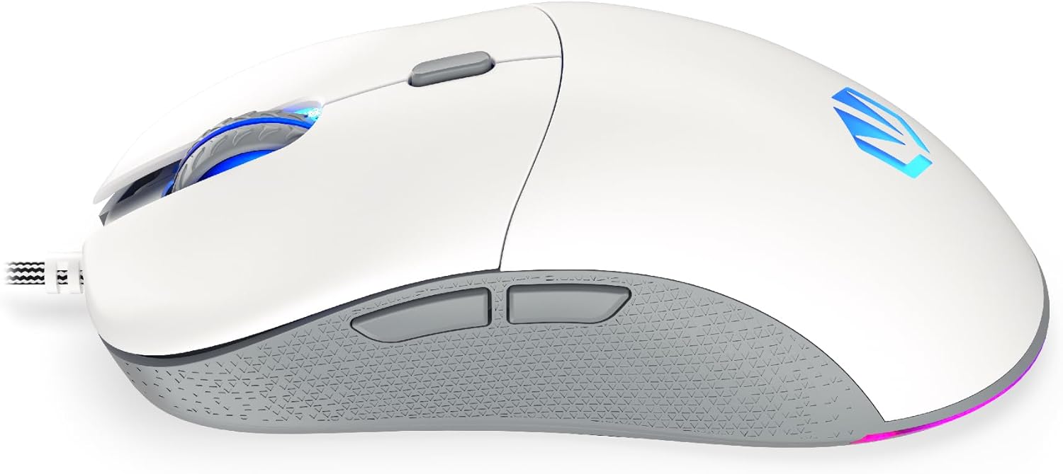 ENDORFY GEM Onyx White, Souris de Jeu légère, capteur PixArt PMW3325, 8000 DPI, Kailh GM 4.0 switches | EY6A012