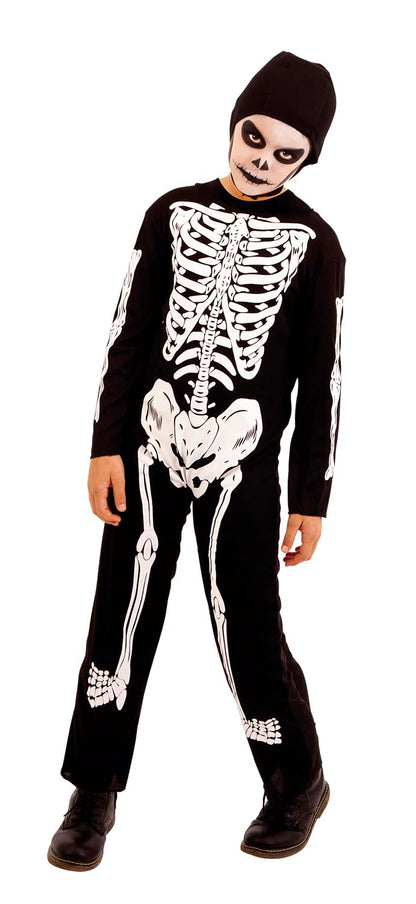 Rubies Costume Skelito per bambino e bambina, Tuta stampato e cappuccio, Ufficiale, Scheletro, Skeletons per Halloween, Feste e Cosplay L (8-10 anni)
