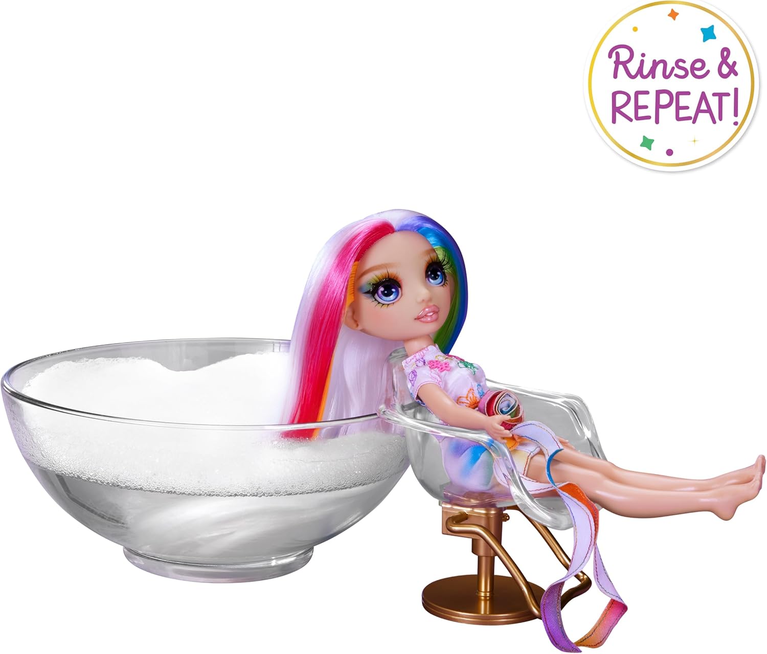 Rainbow High Hair Chalk & Style Doll - Amaya - 28 cm Rainbow Doll, Washable Hair Chalk, Colour, Style, Play, Rinse, & Repeat, For Children Ages 4 to 12+