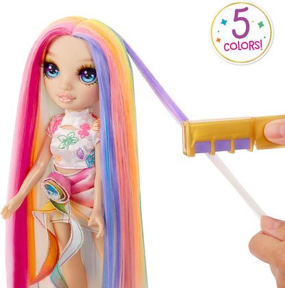 Rainbow High Hair Chalk & Style Doll - Amaya - 28 cm Rainbow Doll, Washable Hair Chalk, Colour, Style, Play, Rinse, & Repeat, For Children Ages 4 to 12+