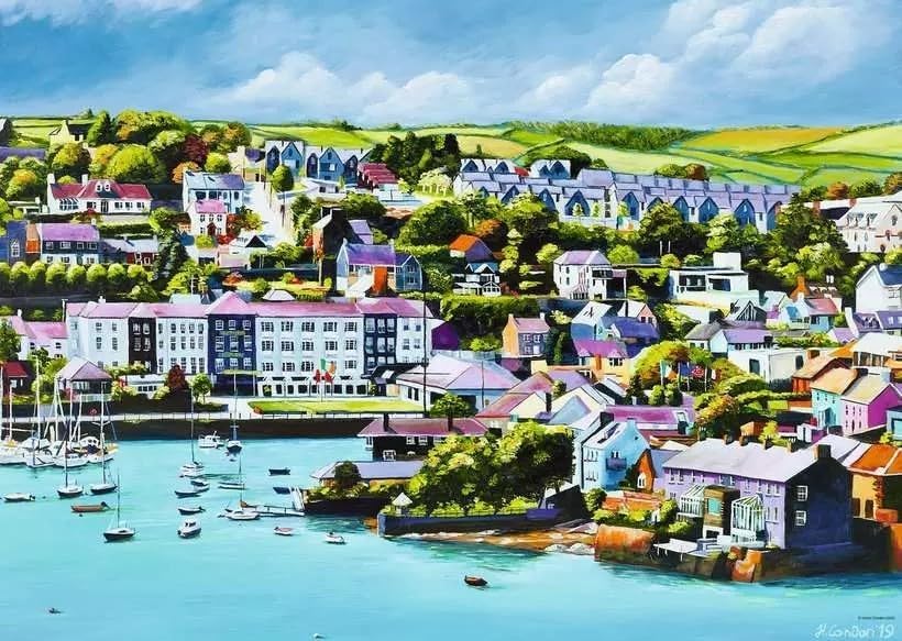 Ravensburger Irish Collection No.1 Kinsale Harbour, County Cork 1000 Piece Jigsaw Puzzles for Adults and Kids Age 12 Years Up - Ireland New Design