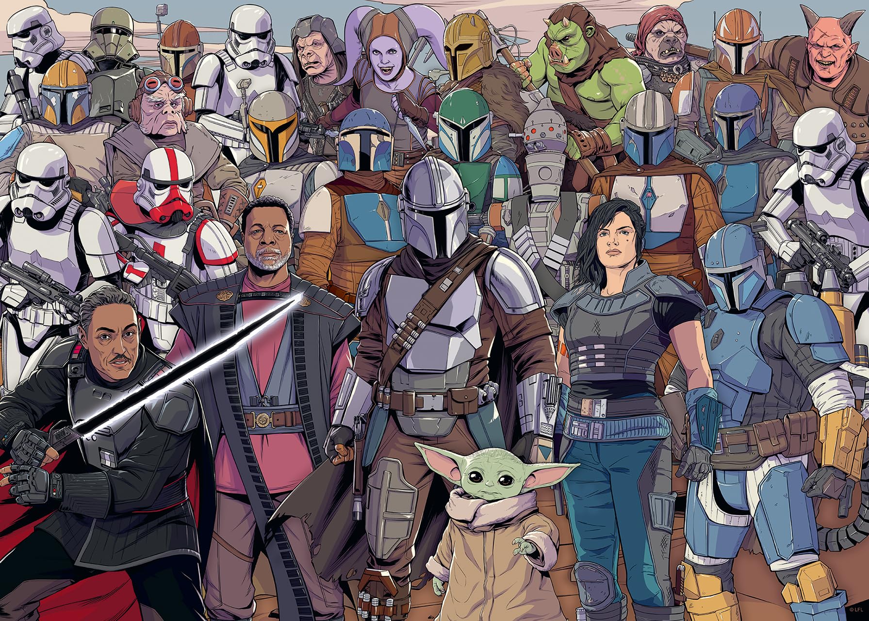 Ravensburger Puzzle 12000536 - Challenge Star Wars Mandalorian - 1000 Teile Puzzle für Erwachsene und Kinder ab 14 Jahren, Star Wars Geschenke
