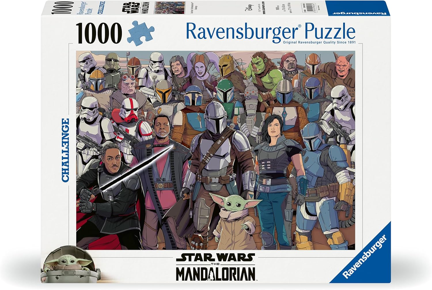 Ravensburger Puzzle 12000536 - Challenge Star Wars Mandalorian - 1000 Teile Puzzle für Erwachsene und Kinder ab 14 Jahren, Star Wars Geschenke