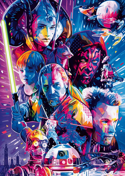 Ravensburger Star Wars Gifts - Hyperspace Collection The Phantom Menace 500 Piece Jigsaw Puzzles for Adults and Kids Age 10 Years Up