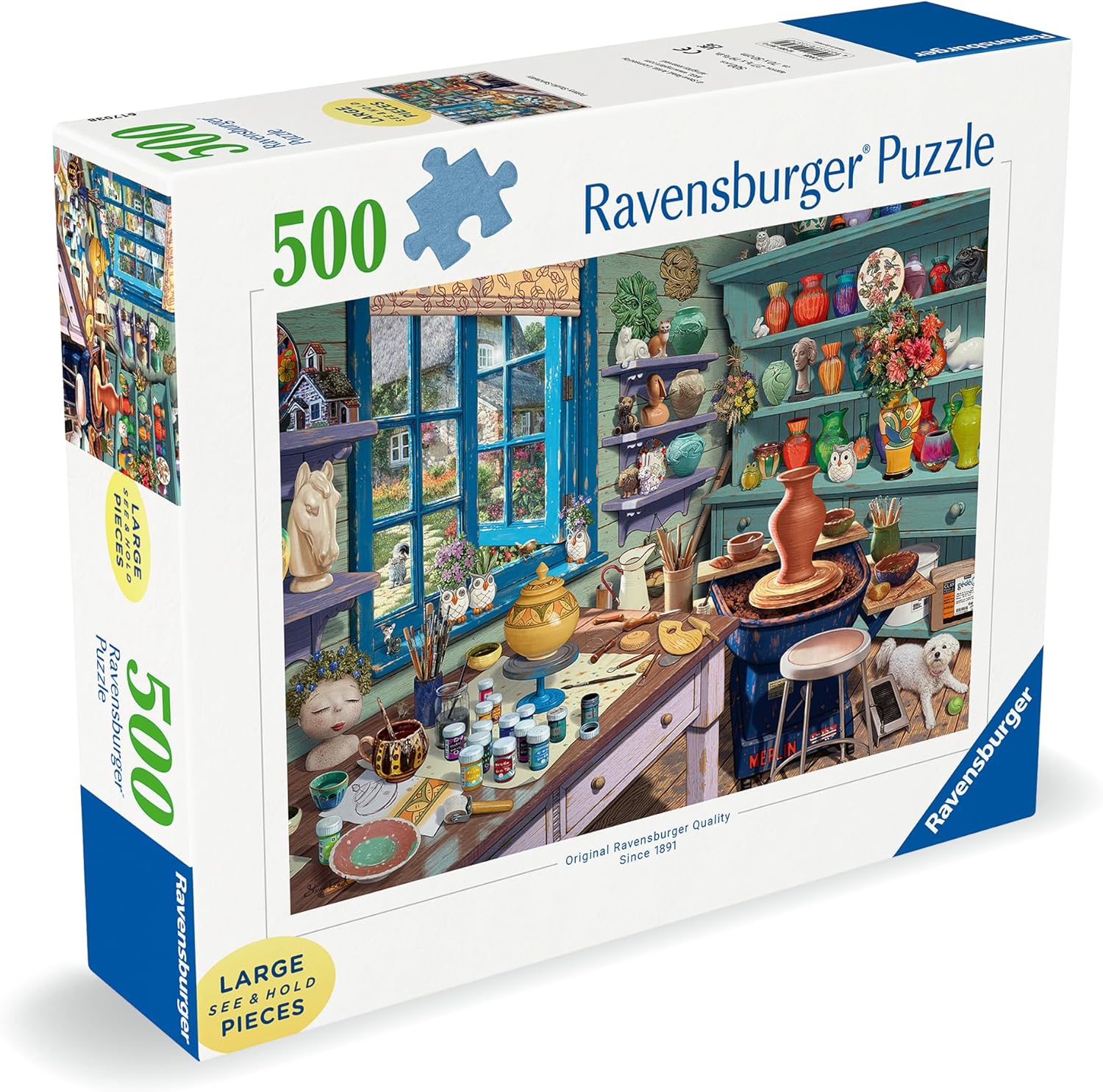 Ravensburger Pottery Studio Sanctuary 500 Piece Jigsaw Puzzle for Adults and Kids Age 10 Years +