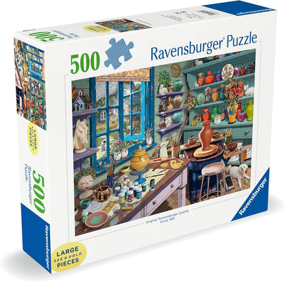 Ravensburger Pottery Studio Sanctuary 500 Piece Jigsaw Puzzle for Adults and Kids Age 10 Years +