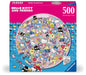 Ravensburger Hello Kitty Gifts - Circular Shaped 500 Piece Jigsaw Puzzle for Women, Girls, Adults and Kids Age 10 Years Up