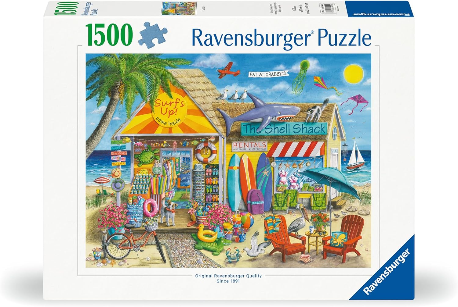 Ravensburger Puzzle Surf's Up de 1500 pièces | Excellente option cadeau | Design de qualité | Certifié FSC pour la durabilité