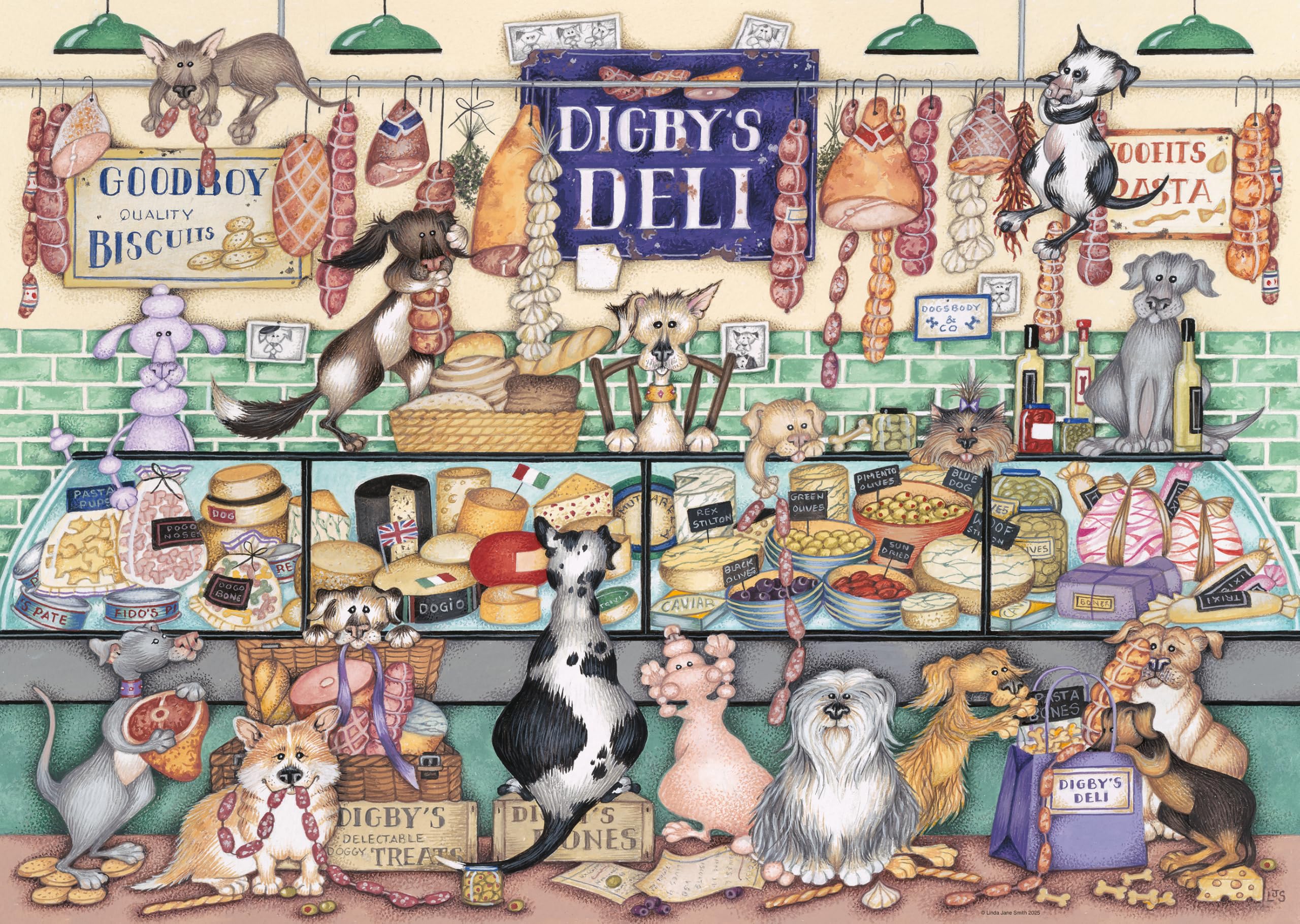 Ravensburger Dapper Dogs No.1 Digby’s Deli 1000 Piece Jigsaw Puzzle for Adults and Kids Age 12 Years +