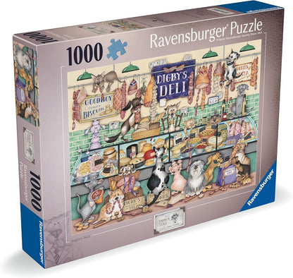 Ravensburger Dapper Dogs No.1 Digby’s Deli 1000 Piece Jigsaw Puzzle for Adults and Kids Age 12 Years +