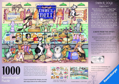 Ravensburger Dapper Dogs No.1 Digby’s Deli 1000 Piece Jigsaw Puzzle for Adults and Kids Age 12 Years +