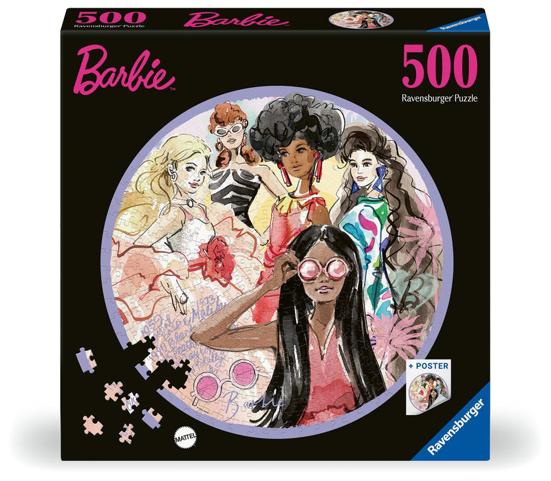 Ravensburger Barbie Gifts and Toys - 500 Piece Jigsaw Puzzle for Girls and Women Age 10 Years Up - Circular Edition
