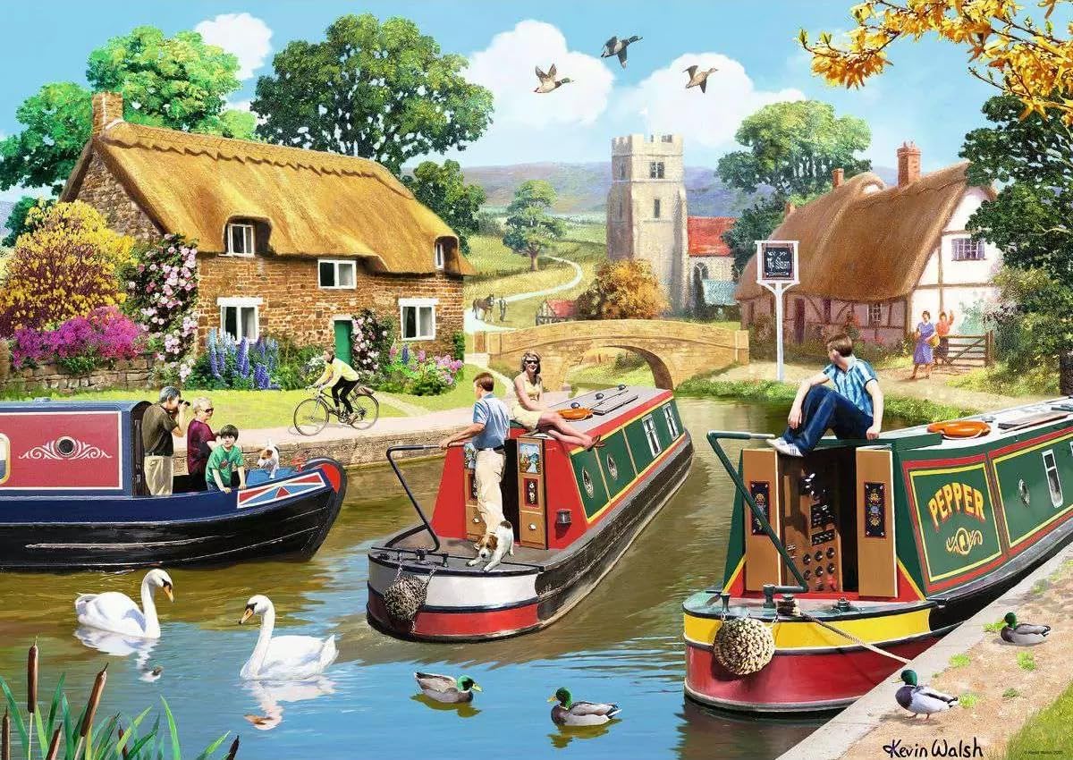 * A Busy Day On The Canal 1000Pc
