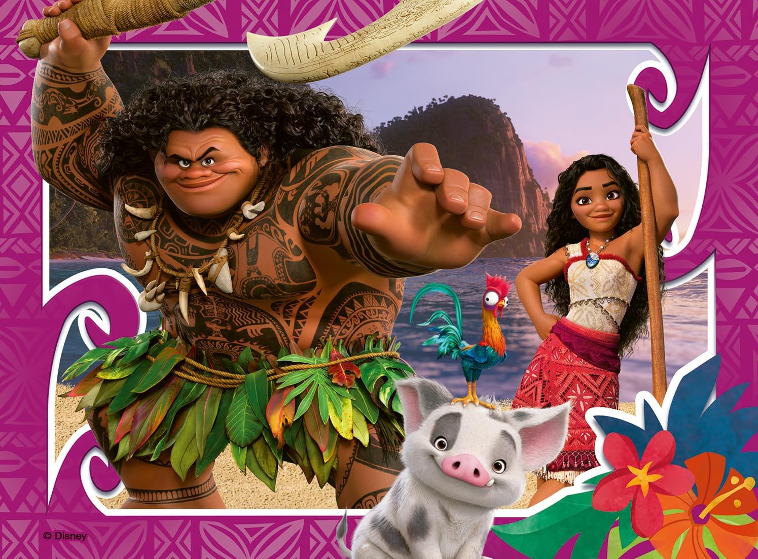 Ravensburger Disney Moana 2 Toys - Jigsaw Puzzles for Kids Age 3 Years Up - 4 in a Box (12, 16, 20, 24 Pieces