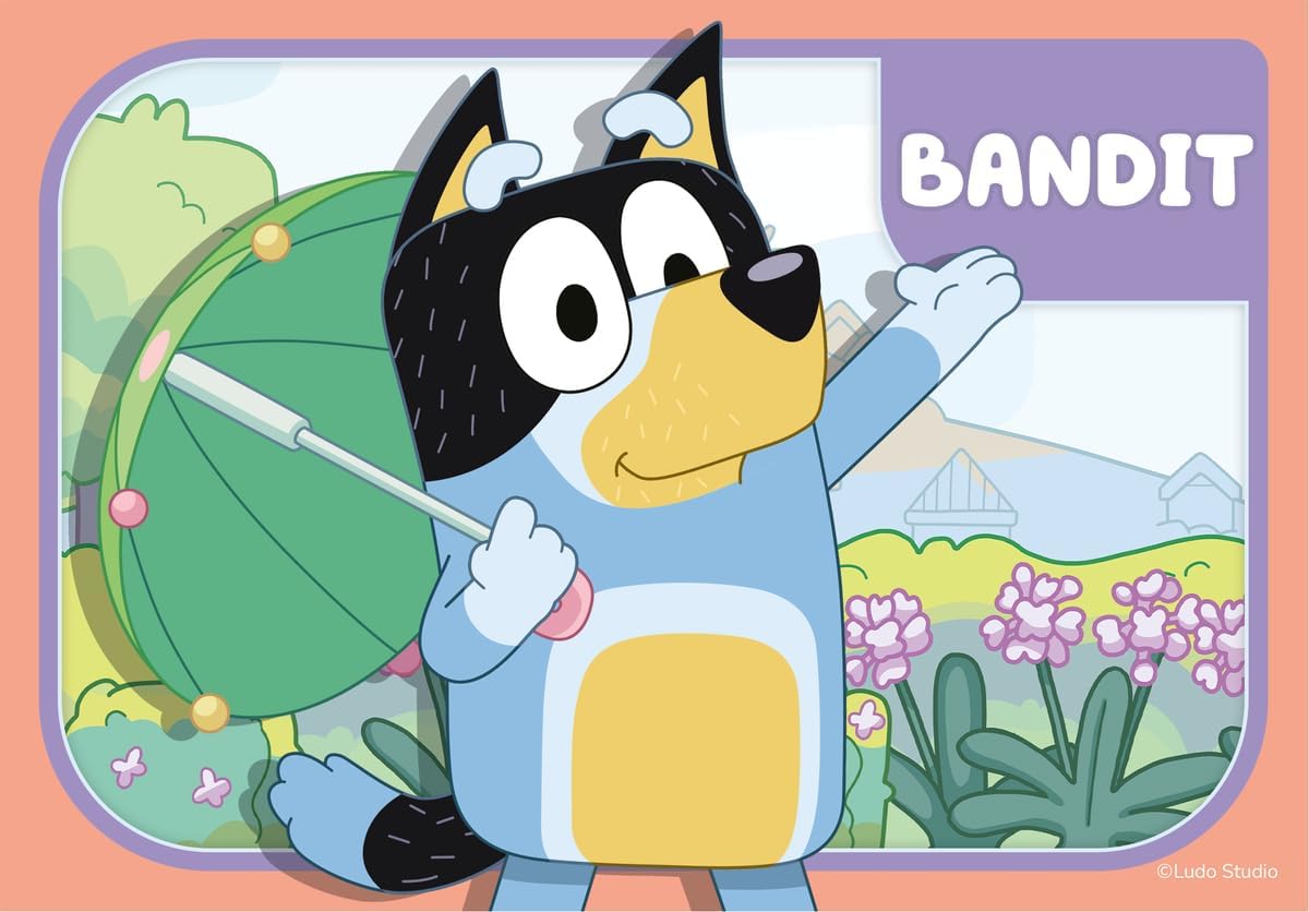 Ravensburger - My first Puzzle Bluey, Puzzle Bambini, Puzzle 18 mesi, 4 puzzle in 1, 2/3/4/5 pezzi