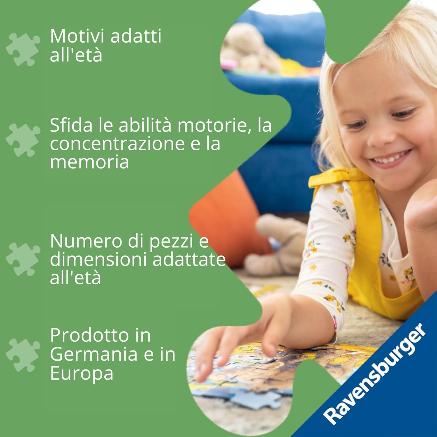 Ravensburger - Puzzle Paw Patrol Puzzle 24 Pezzi Giant, Puzzle Bambini 3 Anni, 70x50cm