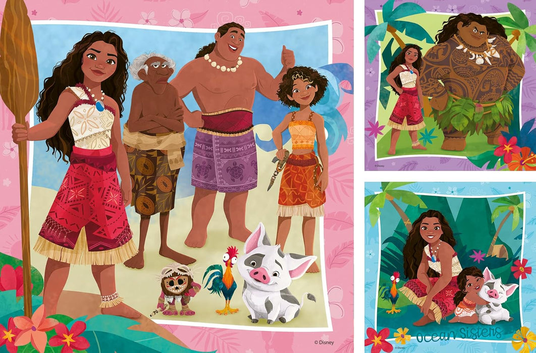 Ravensburger Disney Moana 2 Toys - Jigsaw Puzzles for Kids Age 5 Years Up - 3x 49 Pieces