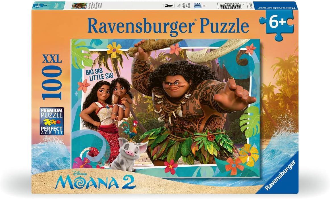 Ravensburger Disney Moana 2 Gifts - Jigsaw Puzzles for Kids Age 6 Years Up - 100 Pieces XXL