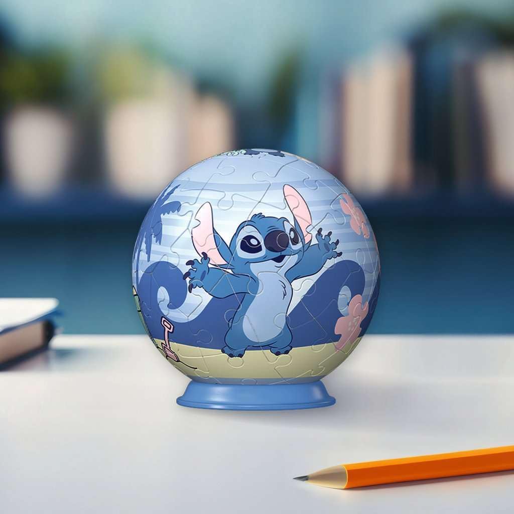 Ravensburger - Puzzle 3D Niños Disney Stich | Puzzles 3D para Niños De 6 Años O Más | Maquetas para Montar De 55 Piezas | Regalo Niño 6 Años O Más