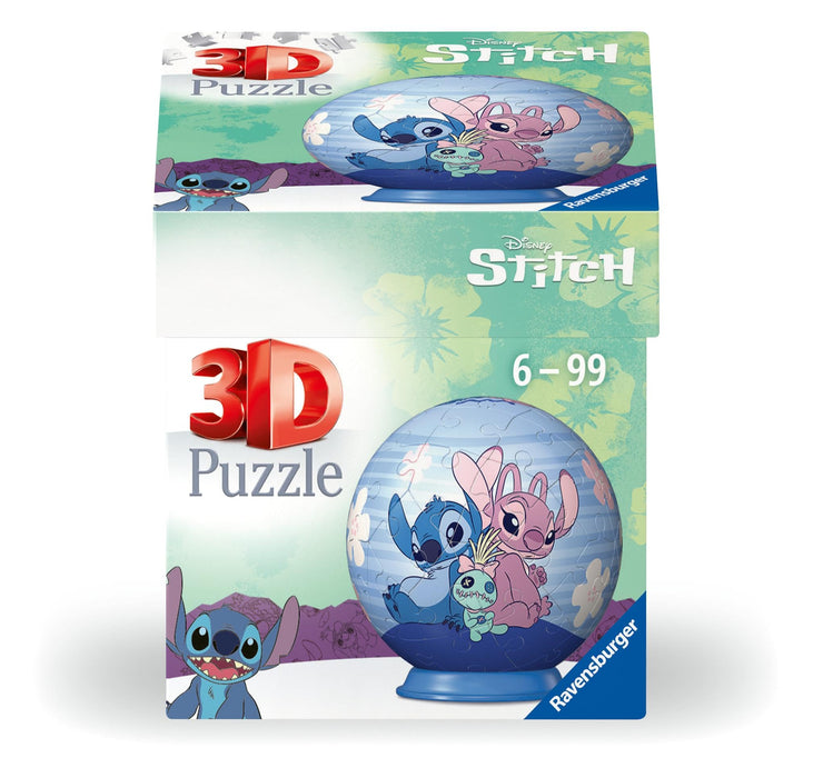 Ravensburger - Puzzle 3D Niños Disney Angel y Stich | Puzzles 3D para Niños De 6 Años O Más | Maquetas para Montar De 55 Piezas | Regalo Niño 6 Años O Más