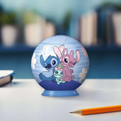 Ravensburger - Puzzle 3D Niños Disney Angel y Stich | Puzzles 3D para Niños De 6 Años O Más | Maquetas para Montar De 55 Piezas | Regalo Niño 6 Años O Más