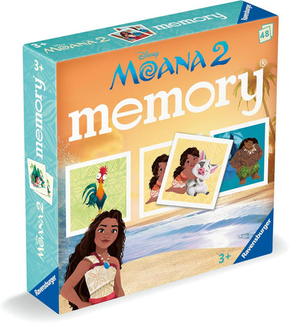 Ravensburger Disney Moana 2 Toys and Gifts - Mini Memory Matching Picture Snap Pairs Game For Kids Age 3 Years and Up