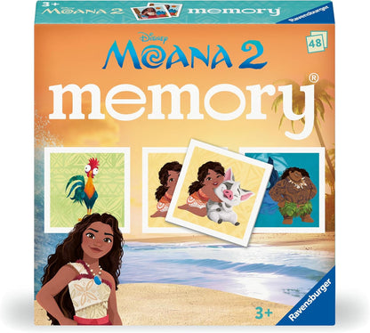 Ravensburger Disney Moana 2 Toys and Gifts - Mini Memory Matching Picture Snap Pairs Game For Kids Age 3 Years and Up
