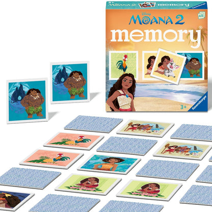 Ravensburger Disney Moana 2 Toys and Gifts - Mini Memory Matching Picture Snap Pairs Game For Kids Age 3 Years and Up