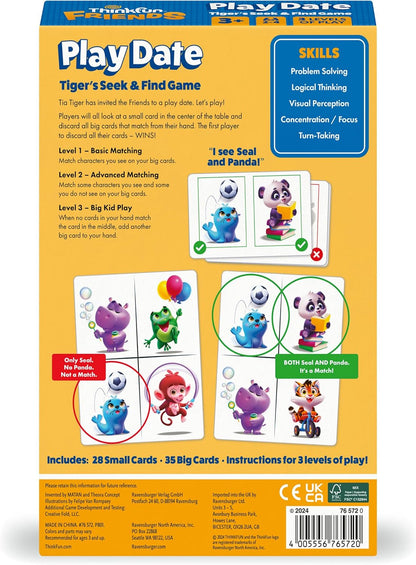 ThinkFun Friends Play Date Game - Boys Girls Age 3 Years Up - Educational Toddler Toys