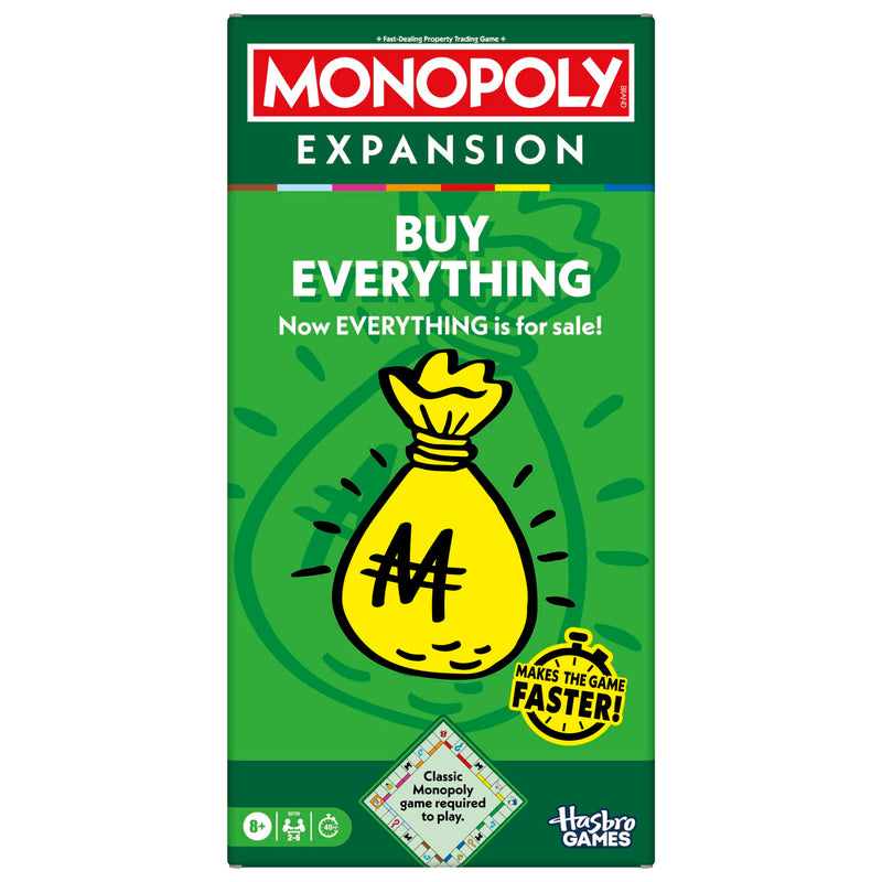 Monopoly Buy Everything EXPANSION (Classic Monopoly Board Game Required to Play) - English Version