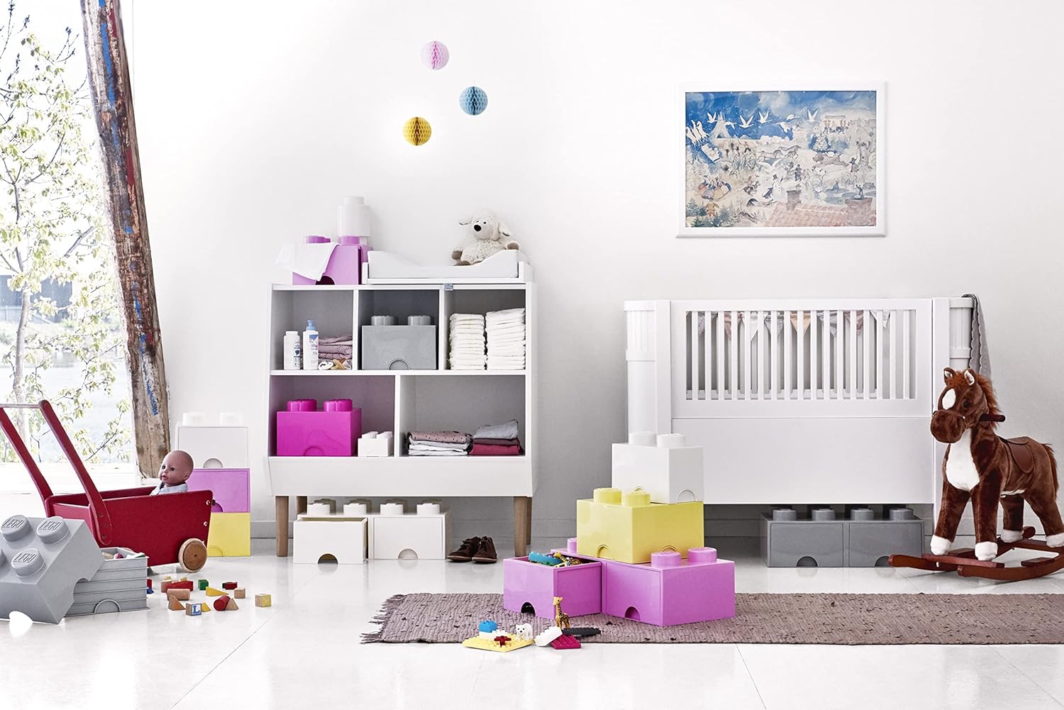 Contenitore Lego Brick 8 Cassetto Rosa