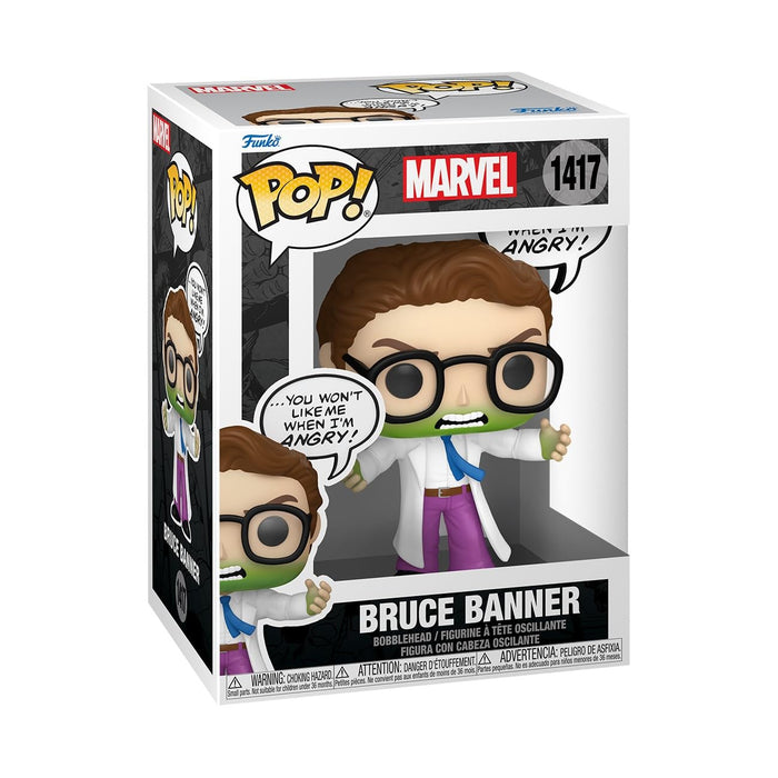 Funko POP Marvel: Bruce Banner (Don't Make me Angry) - Hulk - Marvel Comics - Collectable Vinyl Figure - Gift Idea - Official Merchandise - for Kids & Adults - Comic Books Fans