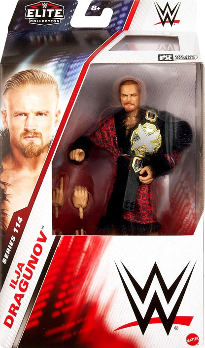 Mattel WWE Elite Action Figure & Accessories, Series #114 6-inch Collectible Ilja Dragunov with 25 Articulation Points & Swappable Hands