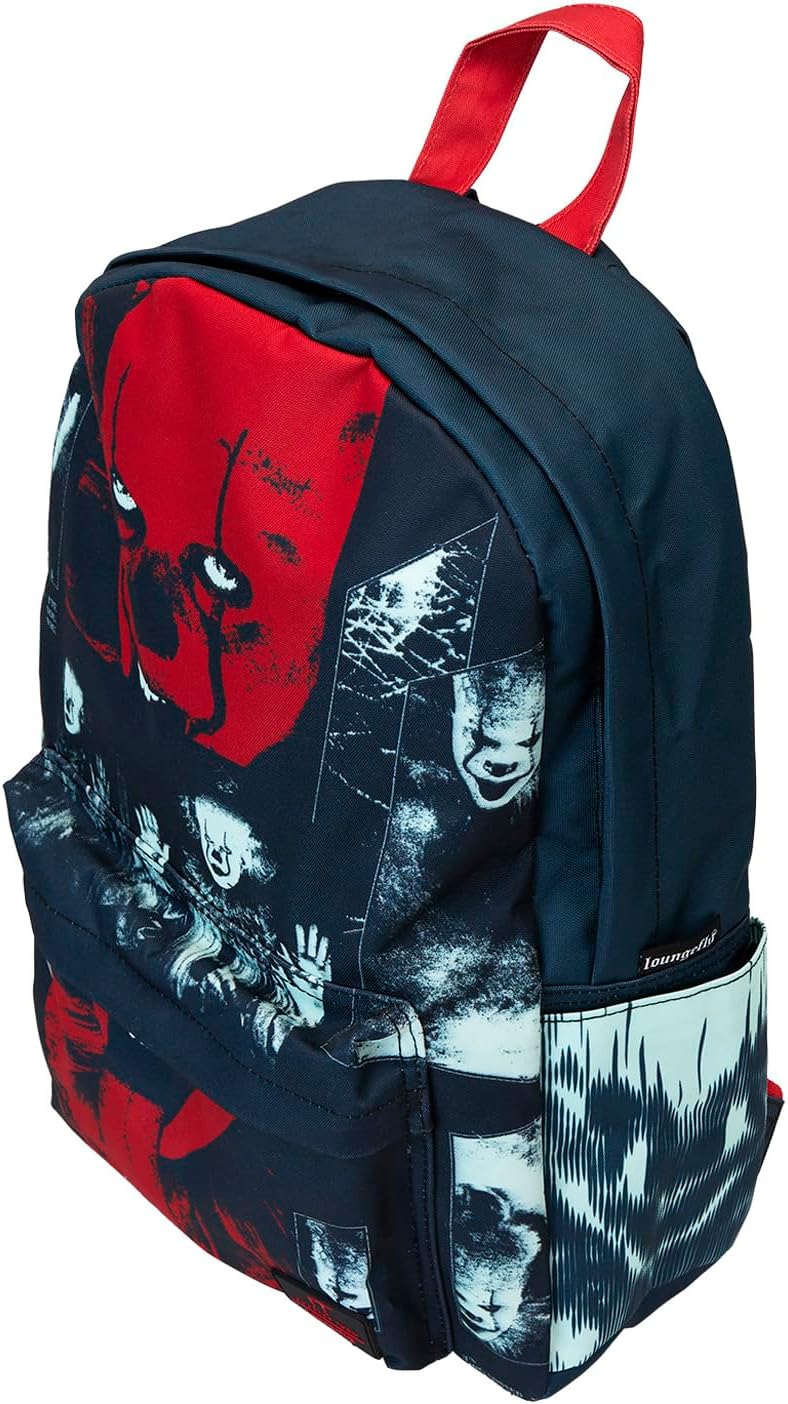 Loungefly Warner Brothers It Pennywise I Heart Horror Nylon Full-Size Backpack