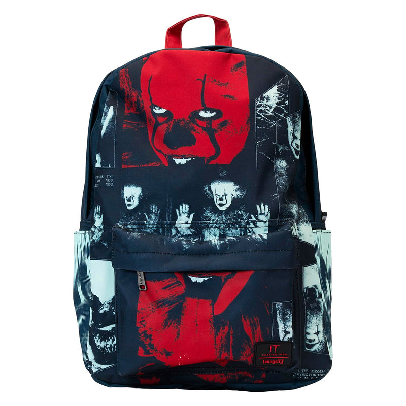 Loungefly Warner Brothers It Pennywise I Heart Horror Nylon Full-Size Backpack