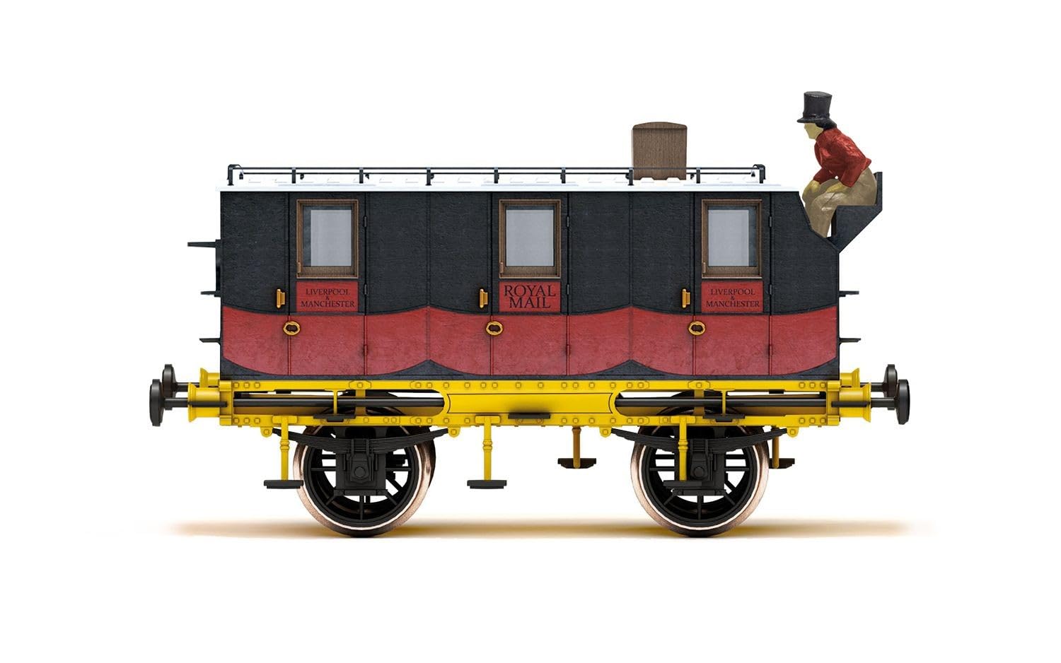 Hornby R40436 L&MR, Royal Mail Coach – Epoche 1 Rollmaterial – Waggons für Modelleisenbahnsets