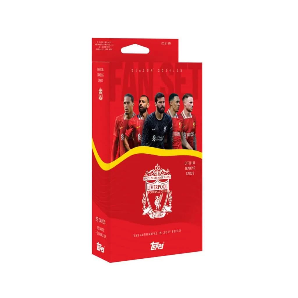 Topps verzamelkaarten - Fan Set Liverpool Season 2024/2025. Inclusief 28 kaarten pr. box -Voetbal verzamelkaarten.