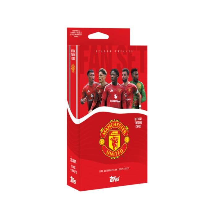 Topps trading cards - Fan Set Manchester United Season 2024/2025. Include 28 cards pr. box -Football Trading Cards.