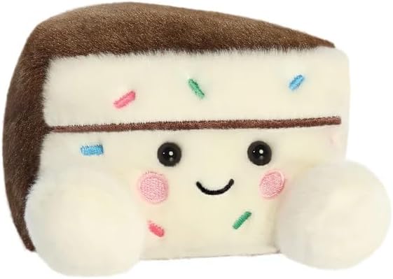 Aurora, 33938, Palm Pals Sprinkles Cake Slice 5In, Soft Toy, White
