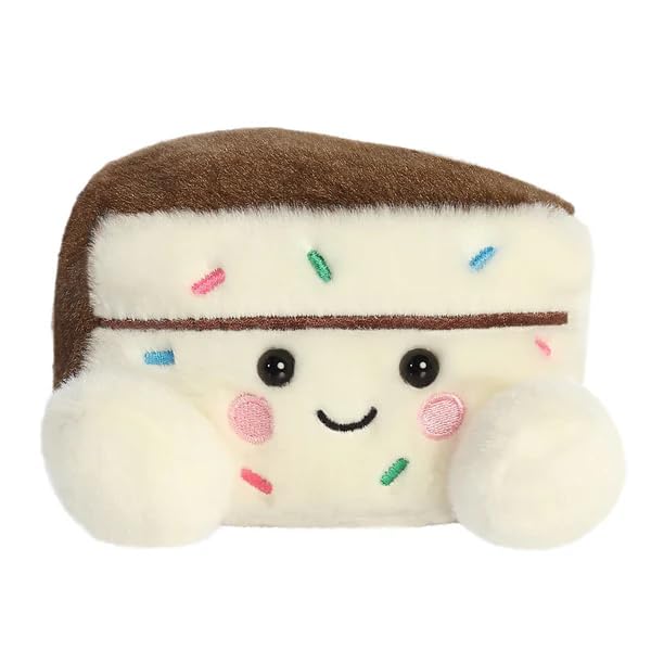 Aurora, 33938, Palm Pals Sprinkles Cake Slice 5In, Soft Toy, White