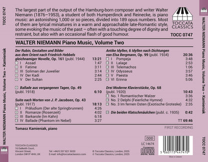 Walter Niemann: Piano Music - Volume 2