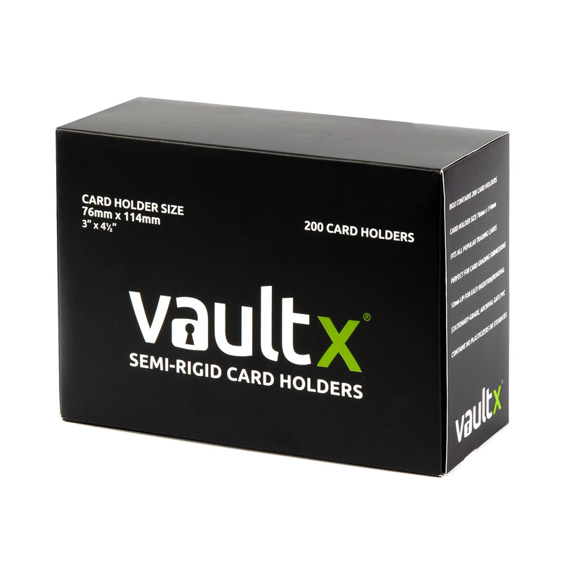 Vault X Slim Semi-Rigid Card Holders for Trading Card and Sports Card Grading Submissions (200 Pack)