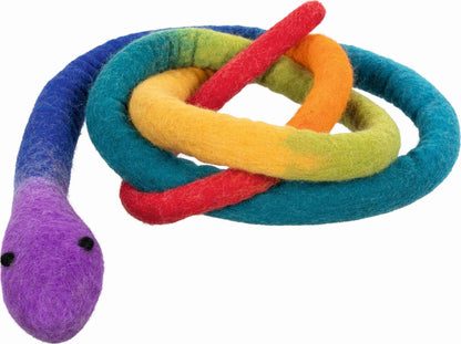 goki Evolution 63871 - Serpent en feutre de laine Boa - Fait à la main pour enfants - Doudou durable - Favorise la créativité et l'imagination - Fabriqué à la main au Népal - Longueur : 2 m - À partir