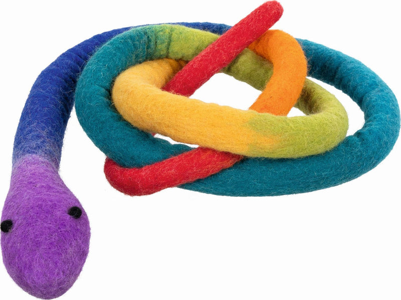 goki Evolution 63871 - Serpent en feutre de laine Boa - Fait à la main pour enfants - Doudou durable - Favorise la créativité et l'imagination - Fabriqué à la main au Népal - Longueur : 2 m - À partir