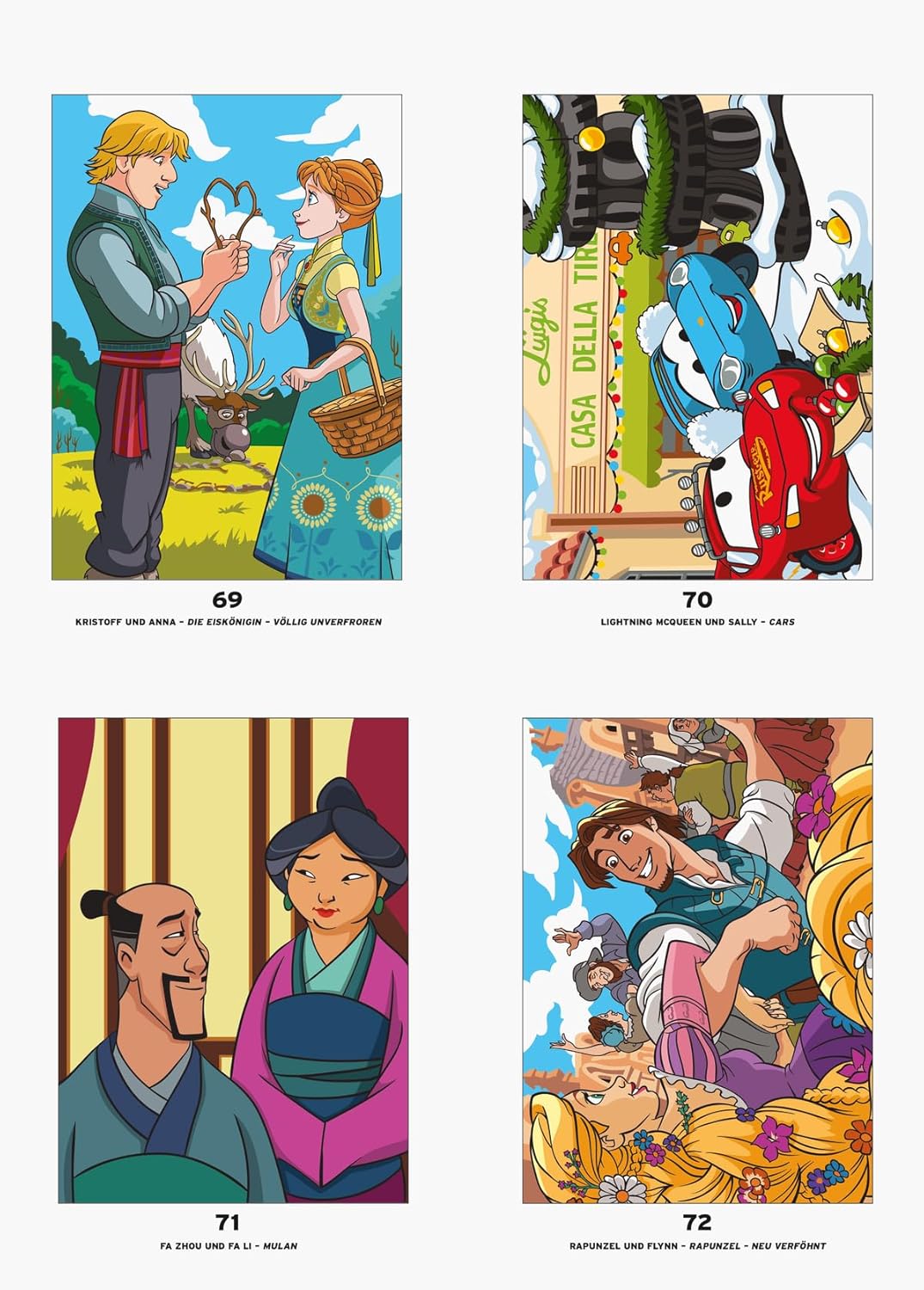 Malen nach Zahlen Disney: Love Stories - Malbuch für Erwachsene