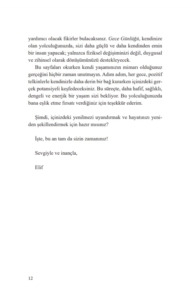 Gece Günlügü: Kendine Telkin Ver