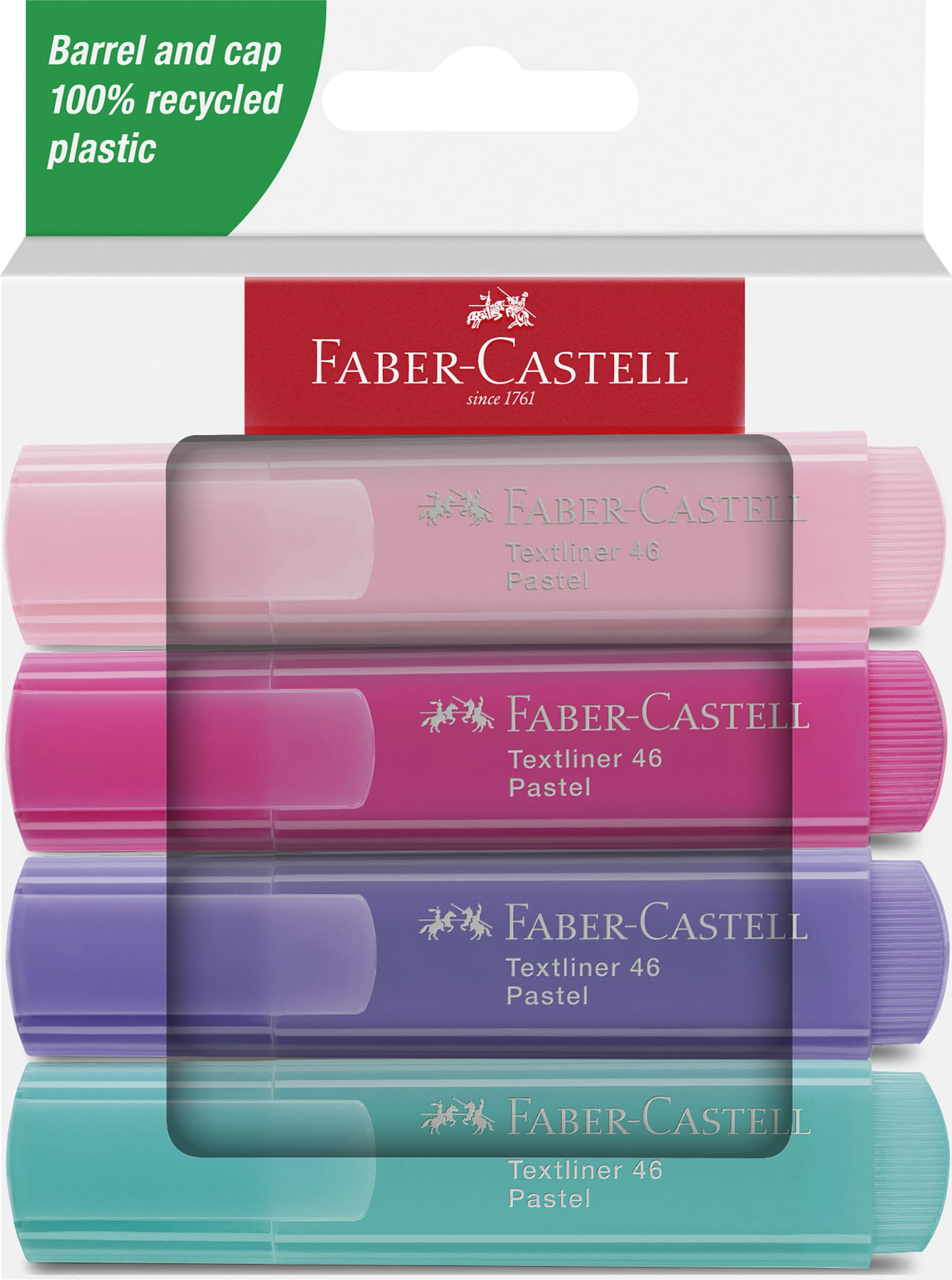 Faber-Castell Highlighter Textliner 46 Pastel wallet of 4 *new*