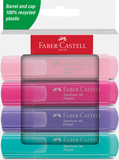 Faber-Castell Highlighter Textliner 46 Pastel wallet of 4 *new*