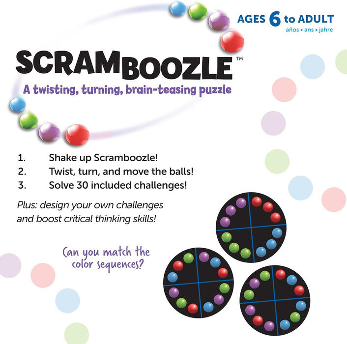 Learning Resources Scramboozle Puzzle Ball, Toys for 6 Year Old Boy or Girl, Travel Games for Kids